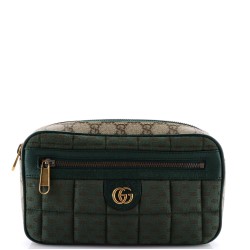 Front Zip Belt Bag GG Coated Canvas and Quilted Mini GG Canvas Medium