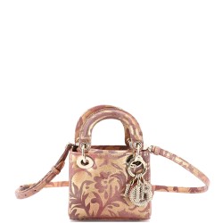 Lady Dior Bag Painted Leather with Faux Pearl Charms Micro