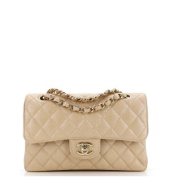 Classic Double Flap Bag Quilted Iridescent Caviar Small