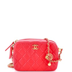 Pearl Crush Camera Case Quilted Lambskin Small