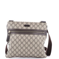 Flat Messenger Bag GG Coated Canvas Medium
