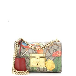 Padlock Shoulder Bag Tian Print GG Coated Canvas Small
