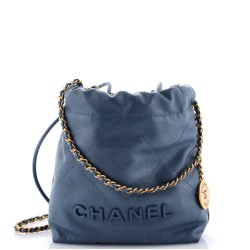22 Chain Hobo Quilted Caviar Mini