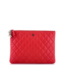 Cosmo Charms O Case Clutch Quilted Lambskin Medium