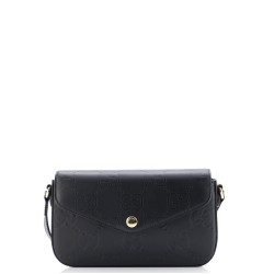 Envelope Flap Crossbody Bag Jumbo GG Embossed Leather Super Mini