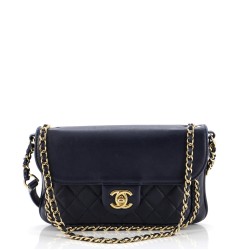 Unchained Flap Crossbody Bag Quilted Lambskin Small