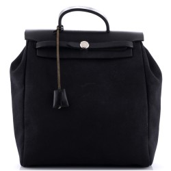 Herbag A Dos Zip Backpack Toile and Leather