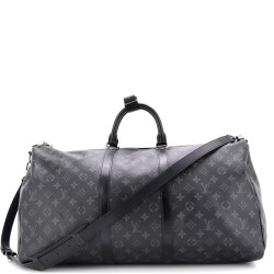 Keepall Bandouliere Bag Monogram Eclipse Canvas 55