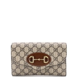 Horsebit 1955 Curved Flap Shoulder Bag GG Coated Canvas Mini