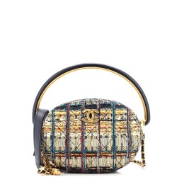 Paris-New York Oval Camera Case Quilted Tweed Small