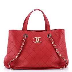 CC Shopping Tote Stitched Calfskin Large