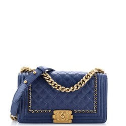 Jacket Boy Flap Bag Quilted Aged Calfskin Old Medium