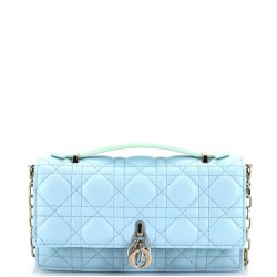 My Dior Top Handle Flap Bag Cannage Quilt Lambskin Mini