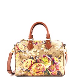 Speedy Bandouliere Bag Limited Edition Flowers Monogram Canvas 25