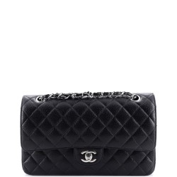 Classic Double Flap Bag Quilted Caviar Medium