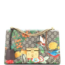 Padlock Shoulder Bag Tian Print GG Coated Canvas Medium
