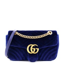 GG Marmont Flap Bag Matelasse Velvet Small
