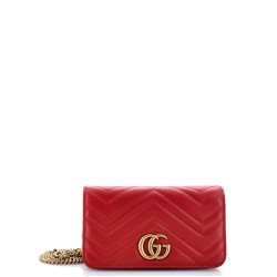 GG Marmont Chain Flap Bag Matelasse Leather Mini