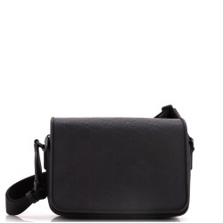 Flap Crossbody Bag GG Rubber Effect Leather Medium