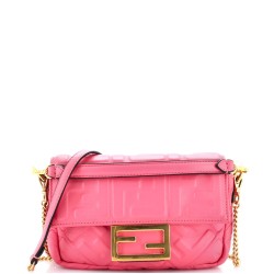 Baguette NM Bag Zucca Embossed Leather Mini