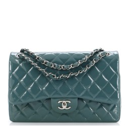 Classic Double Flap Bag Quilted Patent Jumbo
