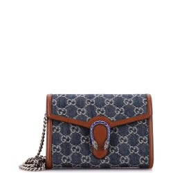 Dionysus Chain Wallet GG Denim Small