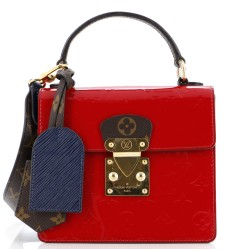 Spring Street NM Handbag Monogram Vernis with Monogram Canvas and Epi Leather