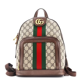Ophidia Backpack GG Coated Canvas and Leather Small