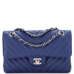Classic Double Flap Bag Chevron Caviar Medium