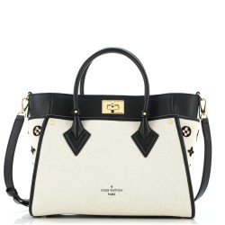 On My Side Tote Monogram Tufted Canvas MM