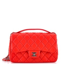 Easy Carry Flap Bag Quilted Lambskin Medium