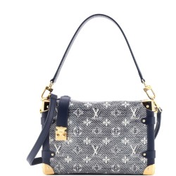 Side Trunk Handbag Monoglam Jacquard Canvas MM