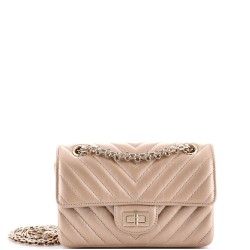 Reissue 2.55 Flap Bag Chevron Metallic Aged Calfskin Mini