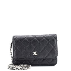 Wallet on Chain Quilted Caviar Mini