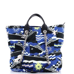 La Pausa Bay Shopping Tote Printed Canvas Large