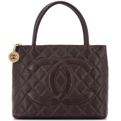 Medallion Tote Quilted Caviar