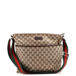 Front Pocket Web Messenger GG Canvas Medium