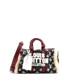 Shearling Keepall Bandouliere Bag Malletier Monogram Leather 25