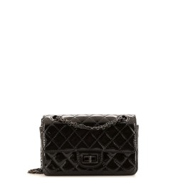 So Black Reissue 2.55 Flap Bag Quilted Patent Mini