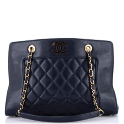 Mademoiselle Vintage Shopping Tote Quilted Sheepskin Medium