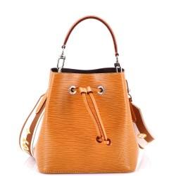 NeoNoe Handbag Epi Leather with Logo Jacquard Strap BB