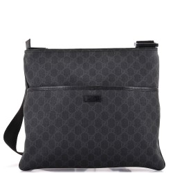 Flat Messenger Bag GG Coated Canvas Large