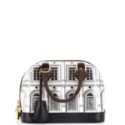 Alma Handbag Limited Edition Fornasetti Architettura Print Leather and Monogram Canvas BB