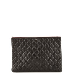 O Case Clutch Quilted Lambskin Large