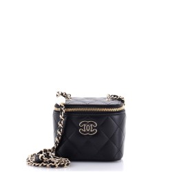 CC Beaded Charms Vanity on Chain Quilted Lambskin Mini