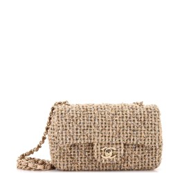 Classic Single Flap Bag Quilted Tweed Mini