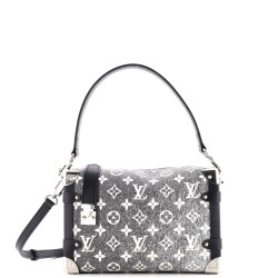 Side Trunk Handbag Monogram Jacquard Denim MM