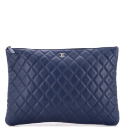 O Case Clutch Quilted Lambskin Large