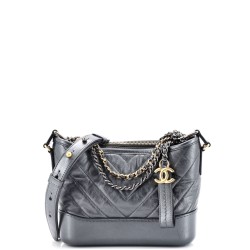 Gabrielle Hobo Chevron Aged Calfskin Small