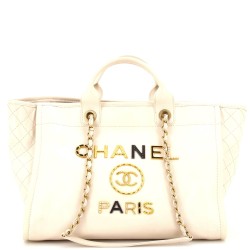 Deauville Tote Embellished Shiny Calfskin Medium